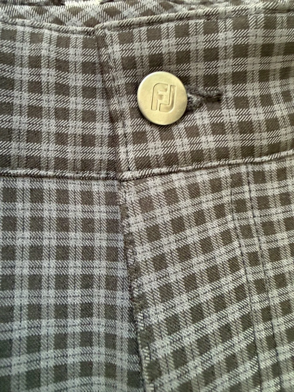 Foot Joy Golf Pants Black And Gray Plaid Size 36x30
